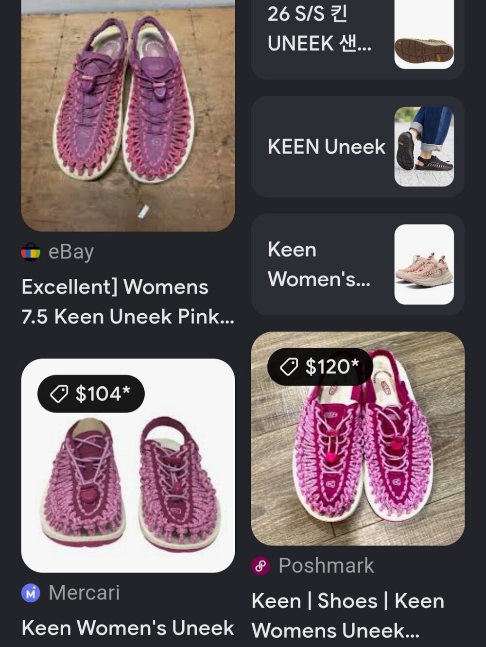 KEEN Pink Outdoor lace Sandals anatomical footbed size 7 - Picture 14 of 14